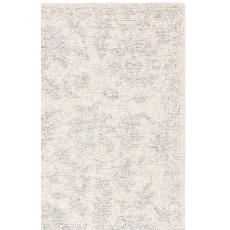 Allegonda Ebony Hand Tufted Wool/Cotton Oriental Rug in Ivory/Grey, Rectangle 6' x 9'