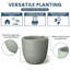 Pot à fleurs / pot rond en béton avec trous de drainage-2105320641-2105320636