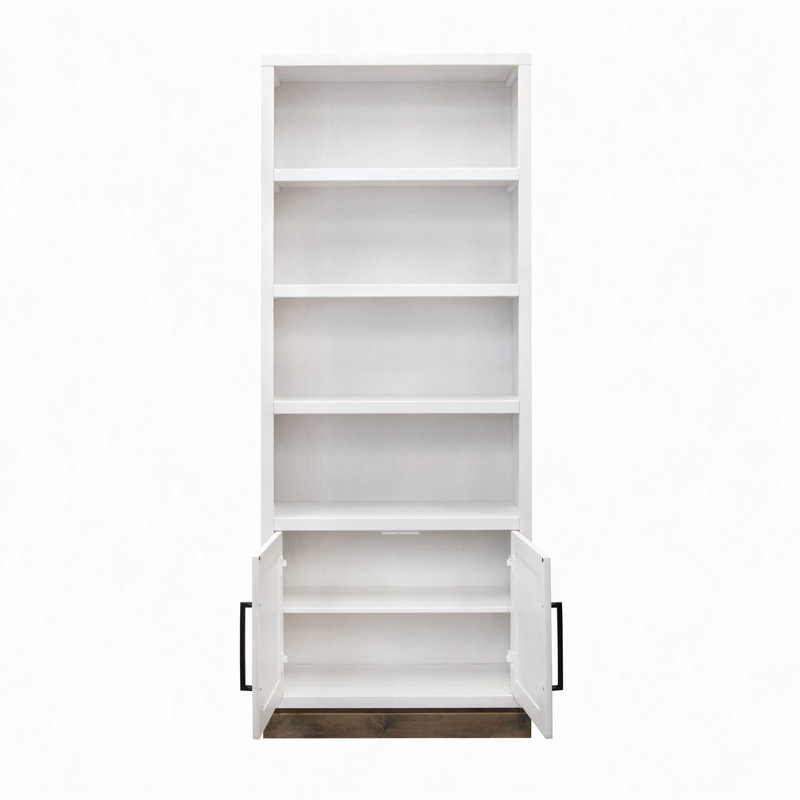 Bibliothèque de 82 po de hauteur, aucun assemblage requis, Blanc