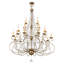 Lustre à 21 lumières de style bougie avec détails en cristal Alexix