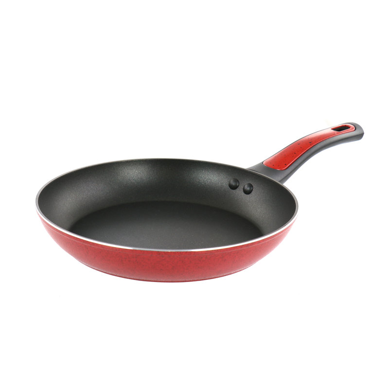 Poêle à frire antiadhésive 8 po rouge moucheté, 9.5"