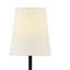 Applique murale 2 lumières en lin blanc gaucher-1648686890