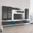 126" Modern Floating Wall Mounted Entertainment Center with 16-Color LED Lighting, High Gloss Finish-1226696755