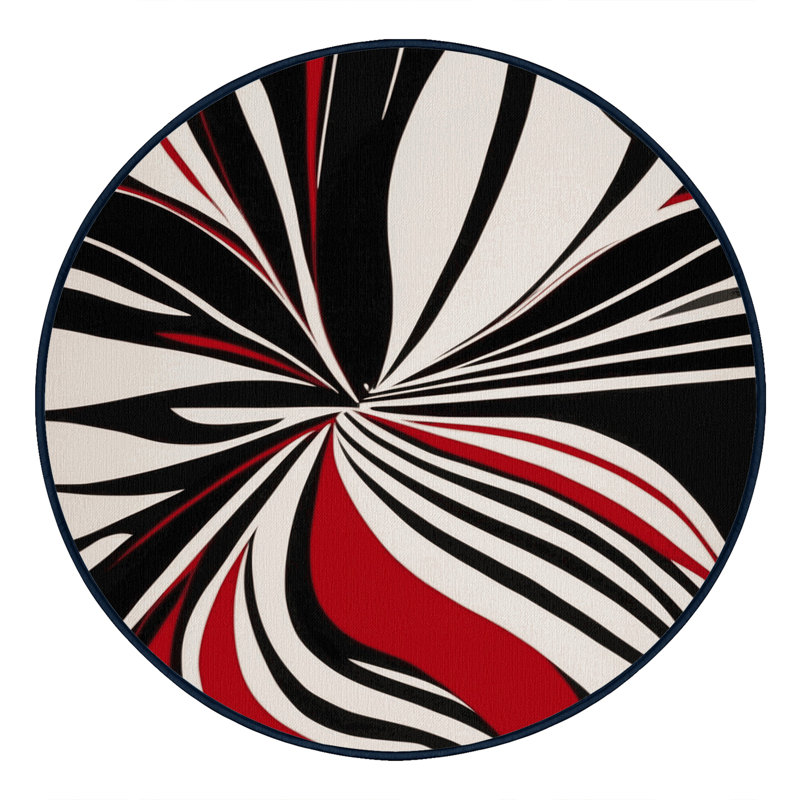 Lunar Vortex Rug, Round 8'
