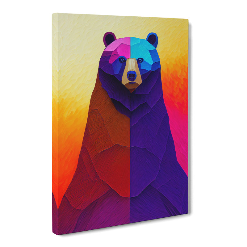 CAN-V0523-219X Bear Painting Vol.2 - Wrapped Canvas Print, 60cm H x 40cm W
