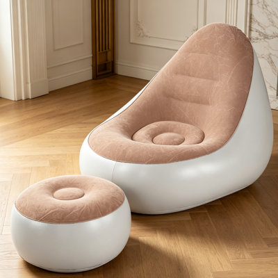 Chaise d'appoint gonflable avec repose-pieds gonflable confortable
