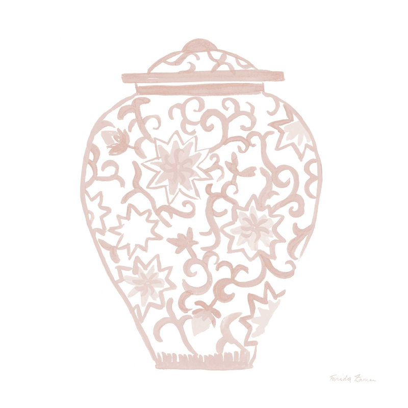 Chinoiserie III pastel, H 12 po x l 12 po