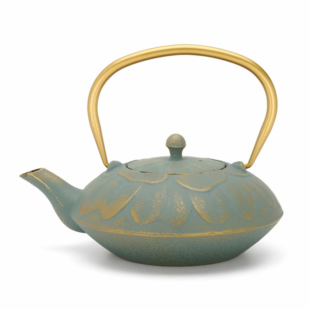 Bredemeijer Teapot Kunming Design In Cast Iron 1.3L Aubergine With Stainless Steel Filter