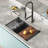 Tourner 32 x 19 Stainless Steel, Single Basin, Undermount Kitchen Workstation Sink-53540372