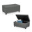 Linen Blend Upholstered Storage Bench-1864597437