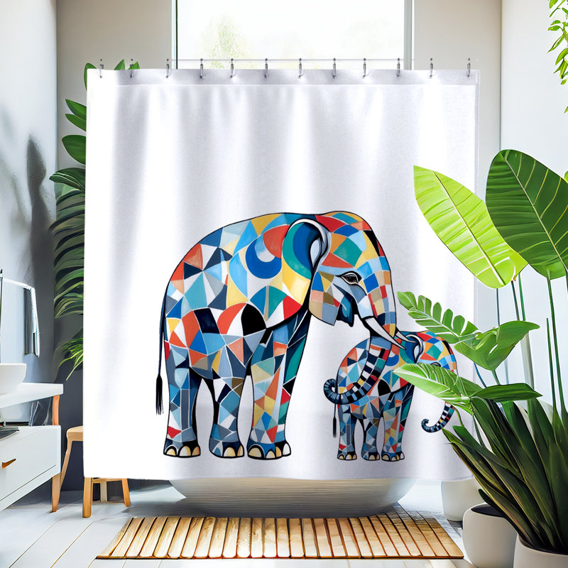 Rideau de douche Flint Elephant