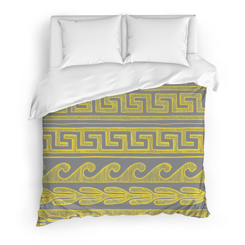 Waives Polyester Twill Geometric Shapes Duvet Cover, Queen Duvet Cover + 2 Pillow Cases