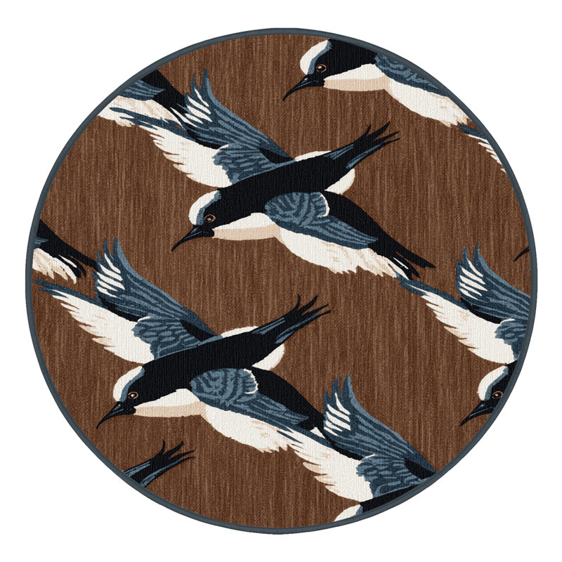  Tapis lavable oiseaux Martin, Rond 4 pi