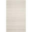 Tapis floral gris / ivoire en laine / coton tissé à la main Sanders-15105692