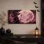 Sorcière squelette aux roses rouges avec château et lune - Toile murale d'Halloween-242821540