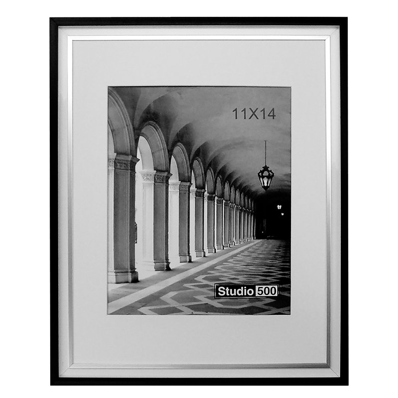 Cadre photo moderne en relief noir