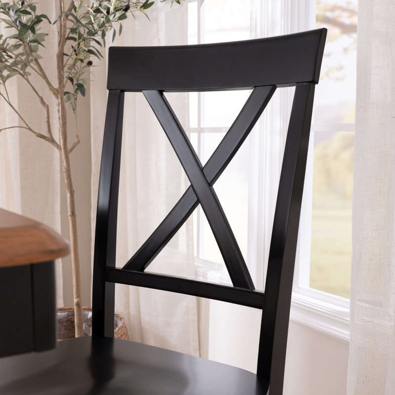 Chaise d'appoint en bois manufacturé l 18,9 po Sterling, Noir, noir, noir, noir