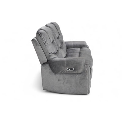 Bostin 3 Seater Chenille Electric Reclining Sofa