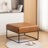 Cattibrie Leather Upholstered Square Ottoman-1863847718