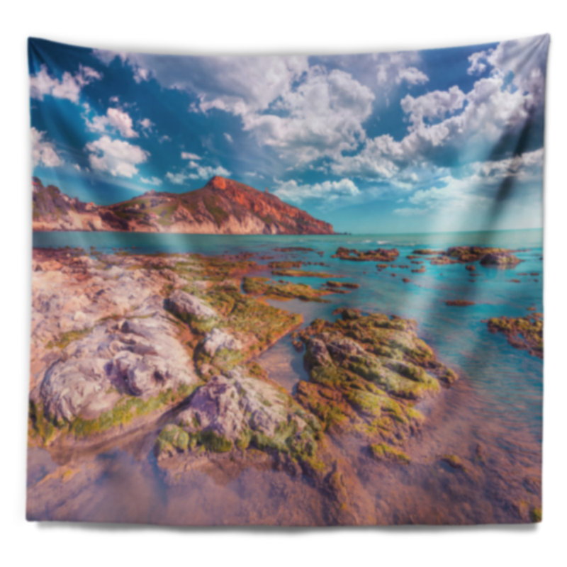 Tapisserie de plage le matin de mer giallonardo, H 50 po x l 60 po