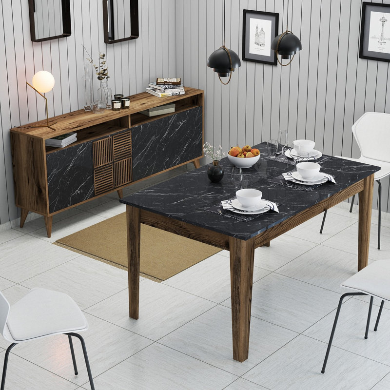 Ensemble de meubles de salon, Brun / Noir