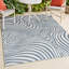 Tapis intérieur / extérieur rayé bleu foncé / crème Amorra-799858823