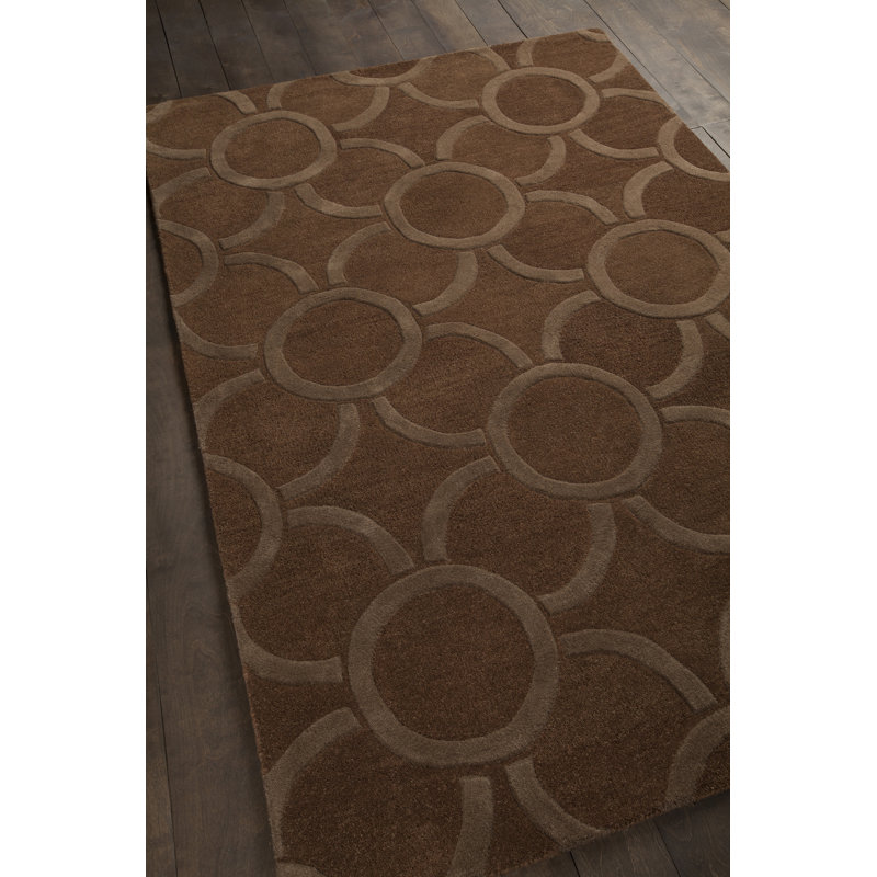 Tapis brun touffeté à la main Shane, Rectangle 5 pi x 7 pi 6 po