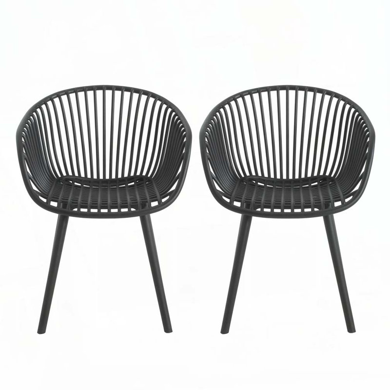 Chaise d'extérieur Papasan, Noir