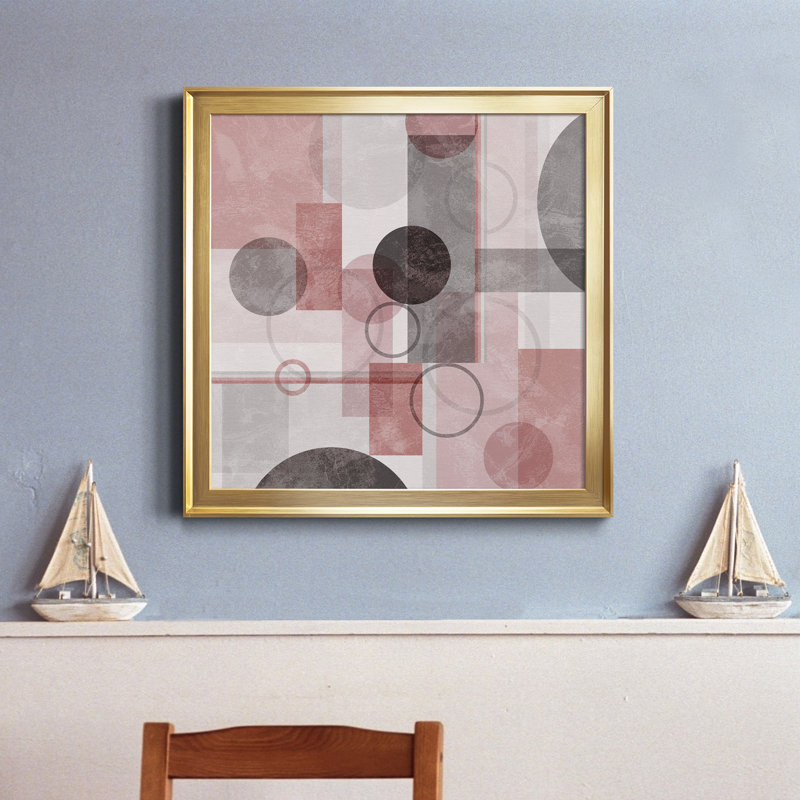 Chelsea Dawn - Peinture sur toile encadrée, H 34,5 po x l 34,5 po x P 1,5 po, Encadrement doré