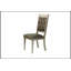 Ensemble de 2 chaises de salle à manger rembourrées de luxe capitonnées argentées, élégantes et confortables pour les salles à manger modernes