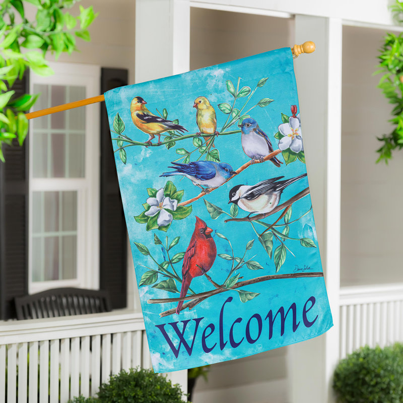 Drapeau de maison multi oiseaux en suède