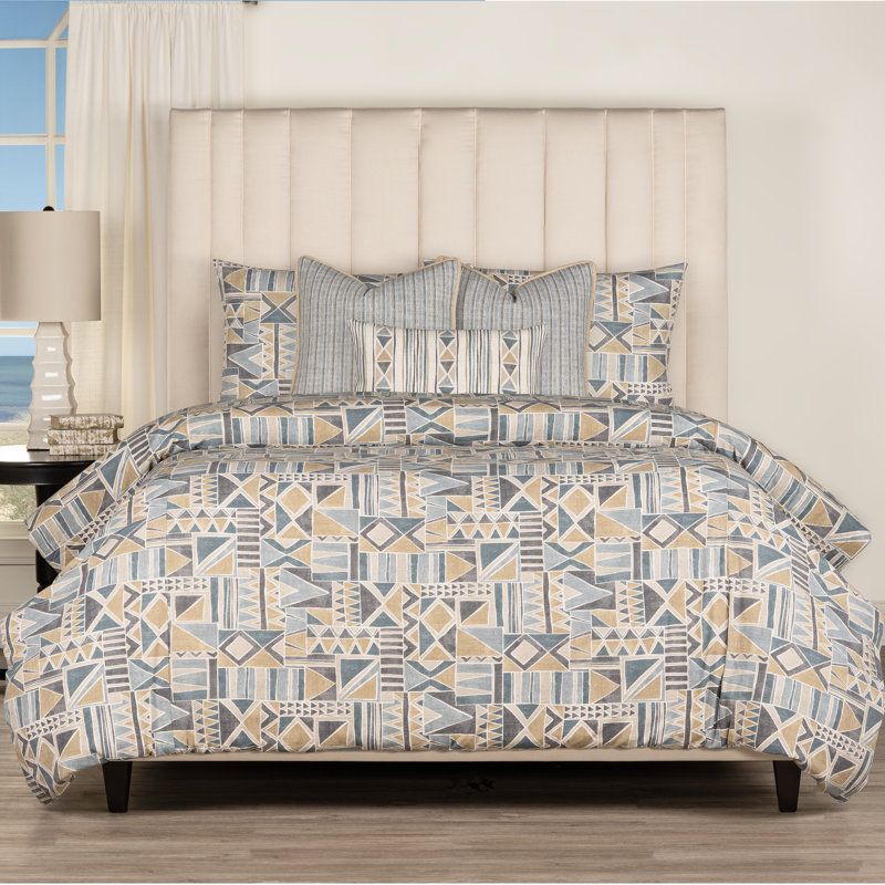 Ensemble de housse de couette et de coussins 100% coton Magnolia Home Fashions Horizon, Lit double, 7