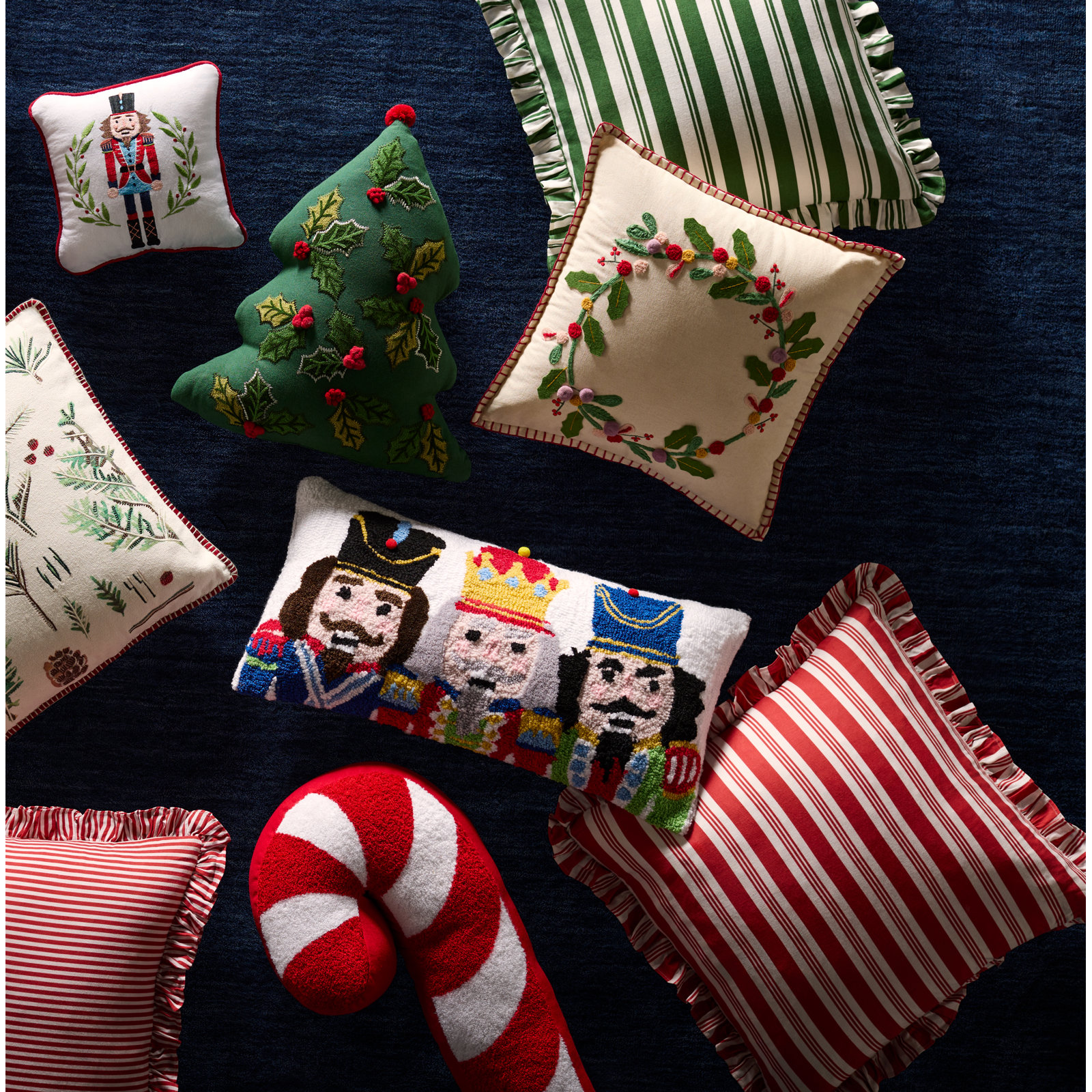 Candy Cane Shaped Pillow
