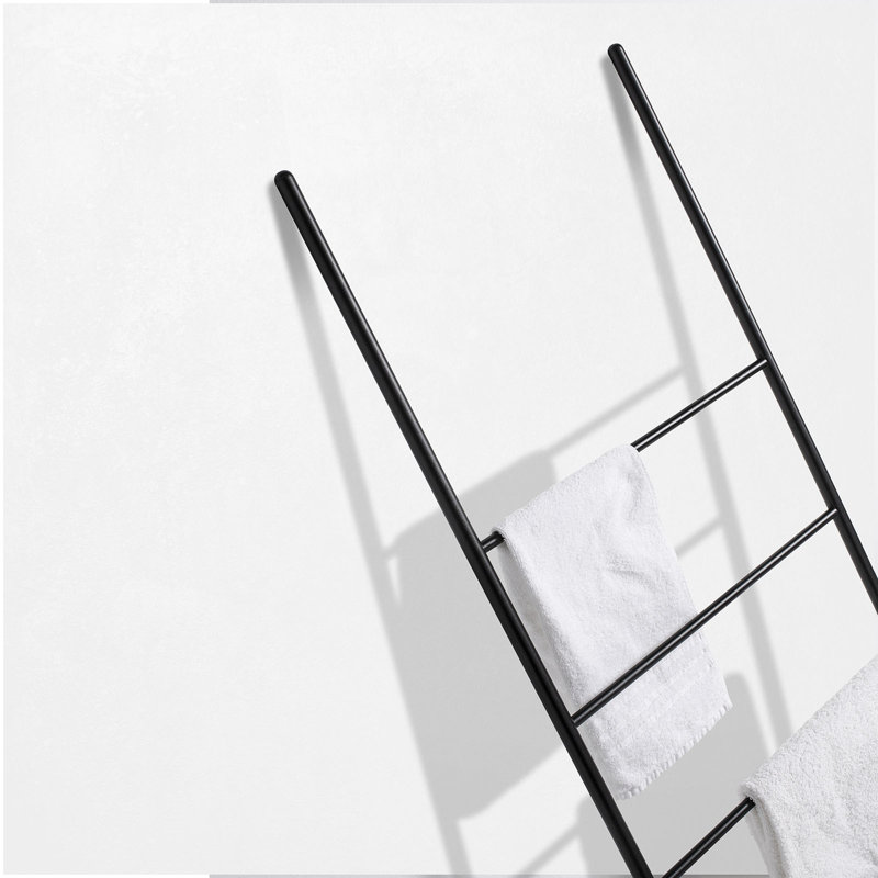 Theus 4 Wall Towel Stand, Black Matte