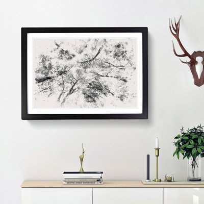 Vaulted Tree Branches Watercolour - Framed Print