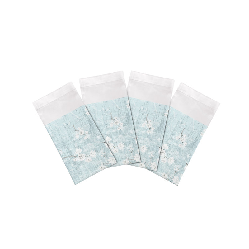 Blossom Fantasia Hemstitch 22" Linen/Cotton Napkin, Sky