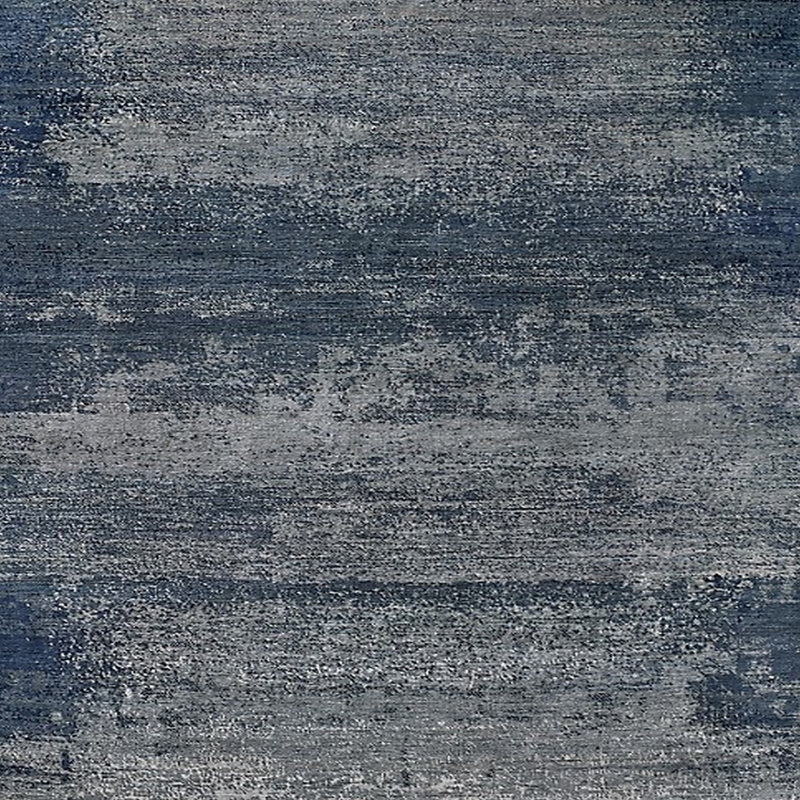Tapis bleu/beige, Carré 7 pi