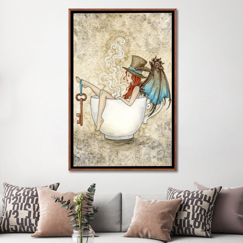 Steam Bath, 60" H x 40" W x 1.5" D, Classic Wood Floater Framed Canvas, No Mat