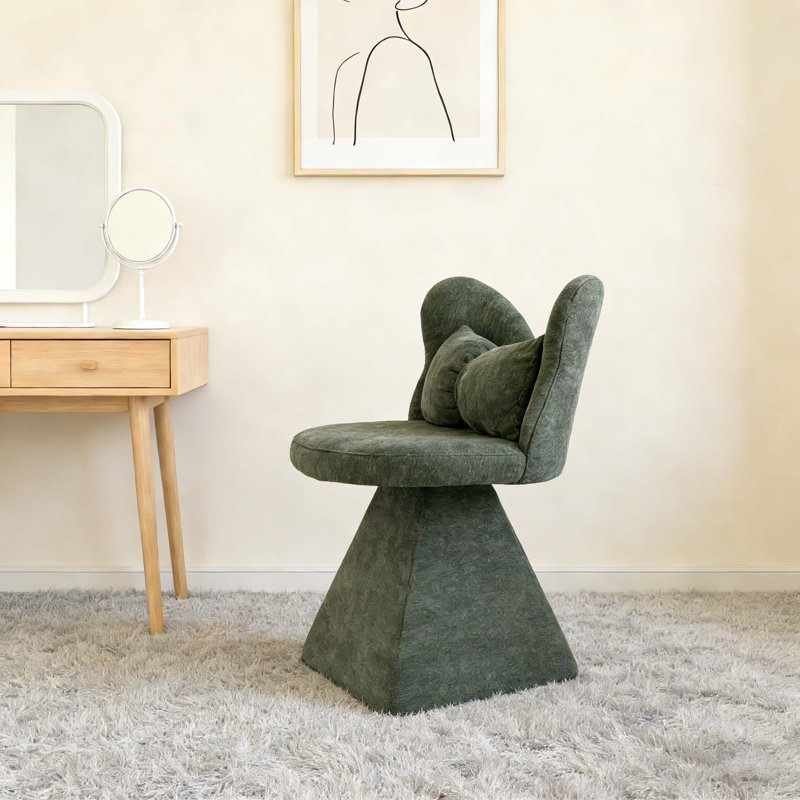 Fauteuil de coiffeuse avec dossier papillon, Vert