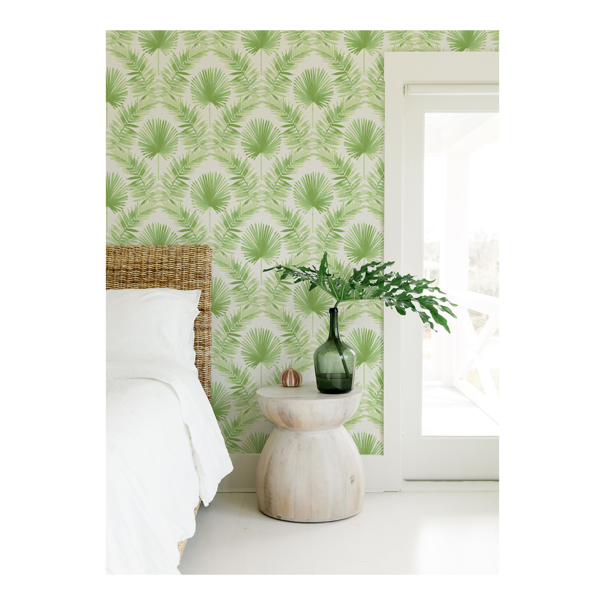 Dorinda Botanical Wallpaper, Green