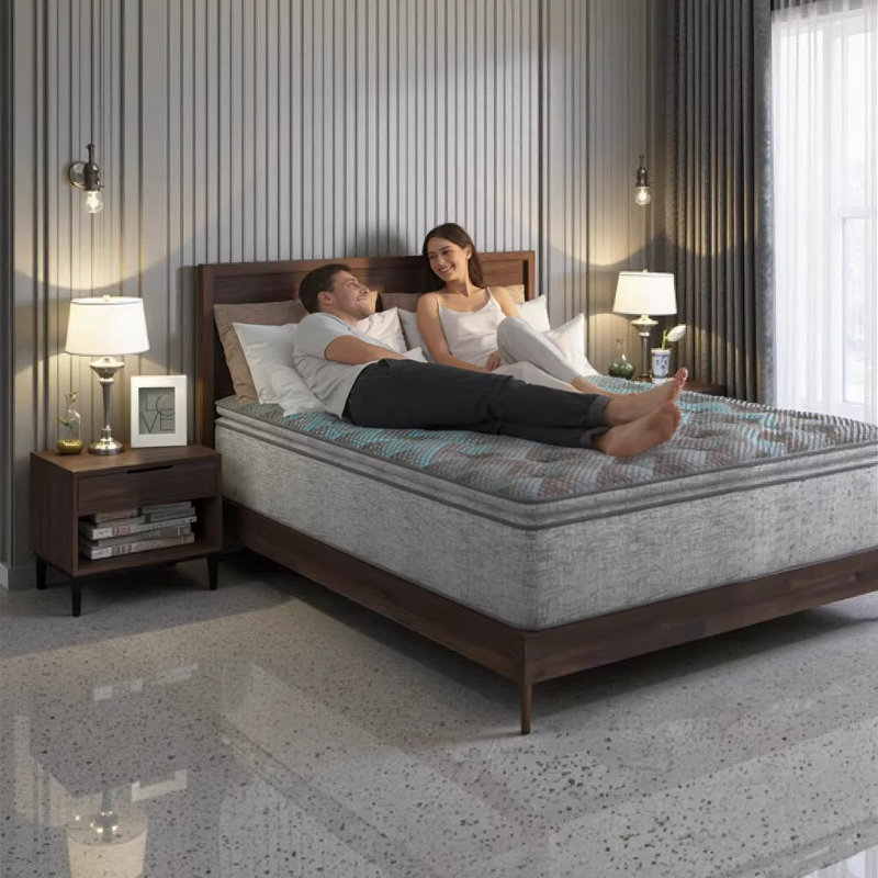 Restonic Comfort Care 13" Hybrid California King Mattress with Individual Pocketed Coils, Firm Support & Advanced Cooling Technology