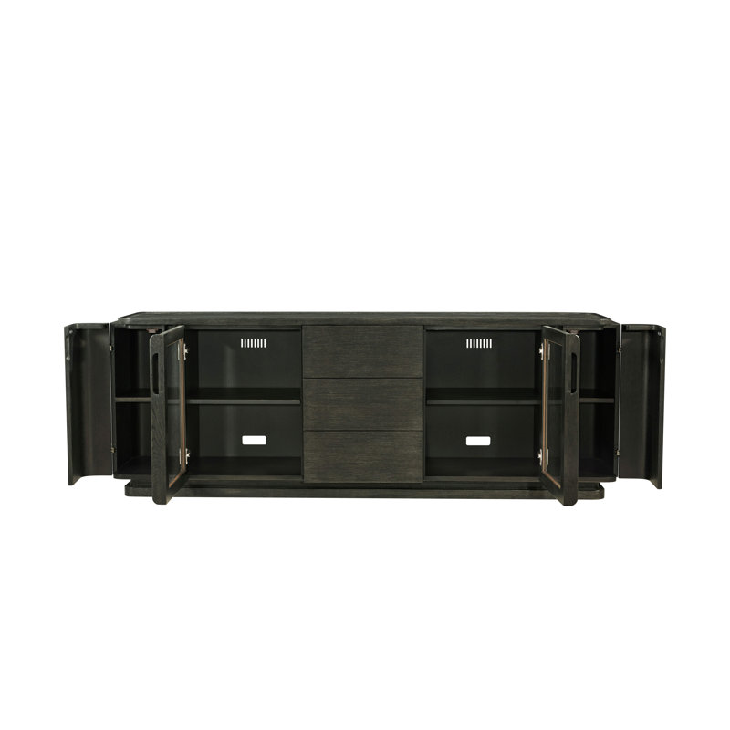Repose Media Console, Charcoal Oak
