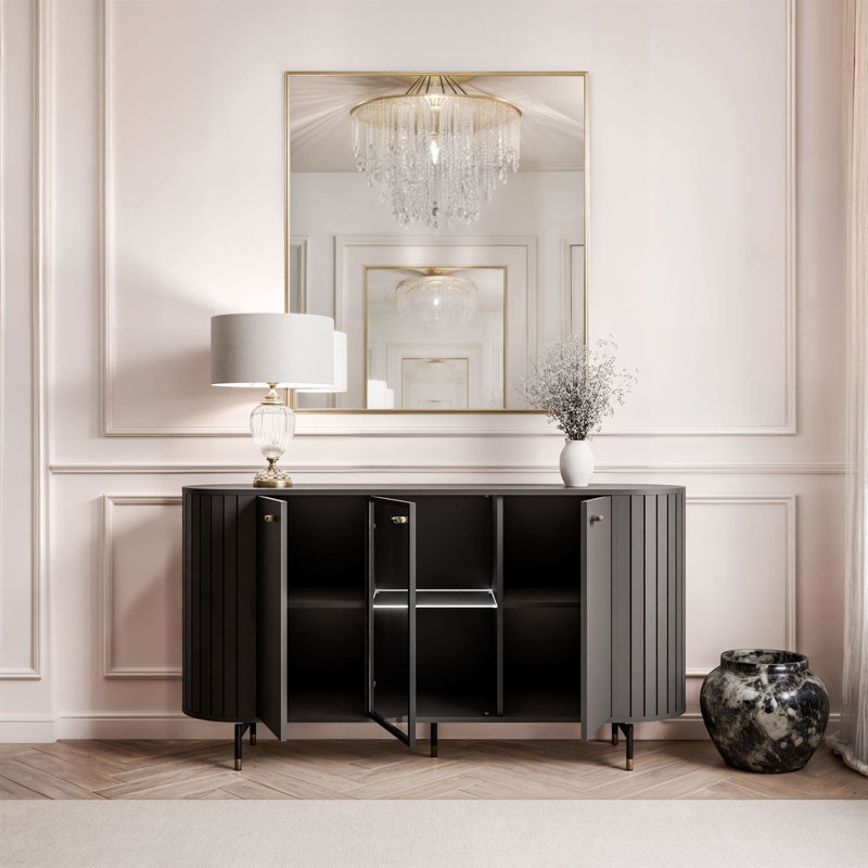 150cm Sideboard, Black