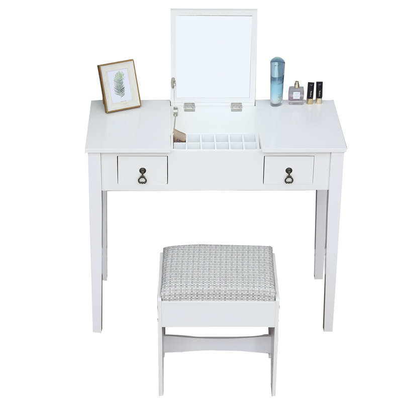 Coiffeuse avec miroir Escarleth