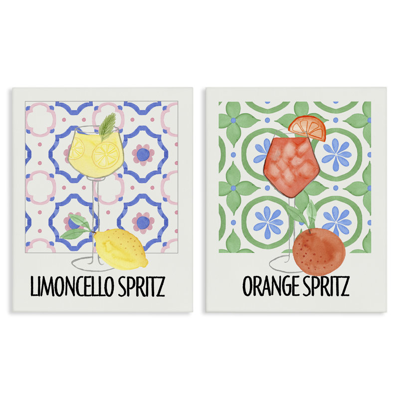 Ensemble de toiles 2 pièces Citrus Spirz On My Mind, design par Nina Jacobs, H 30 po x l 24 po