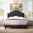 Linen Upholstered Bed with Adjustable Headboard and Button Tufting-2048083839-2048083838