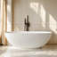 Baignoire de trempage autoportante en résine de 65 po x 30 po-115785720
