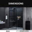 72" H x 34" W Fixed Framed Shower Screen with 5/16" Clear Glass