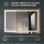 Miroir lumineux Coben avec désembueur, gradateur et température de couleur réglable-88614936