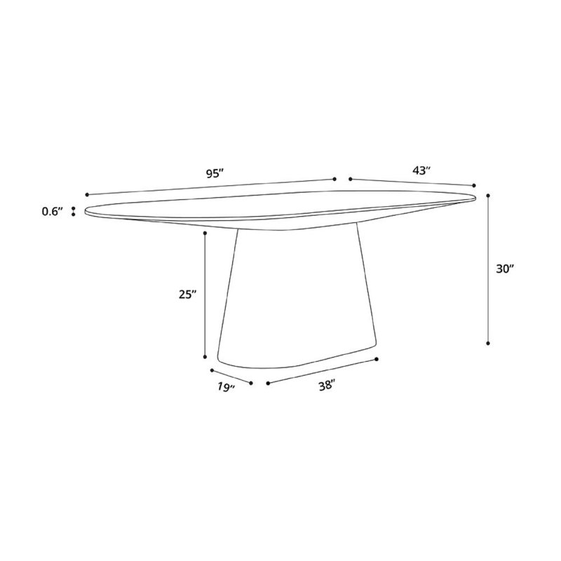 Sullivan Oval Dining Table, Walnut
